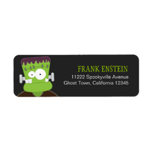 Etiqueta del remite del monstruo de Frankenstein