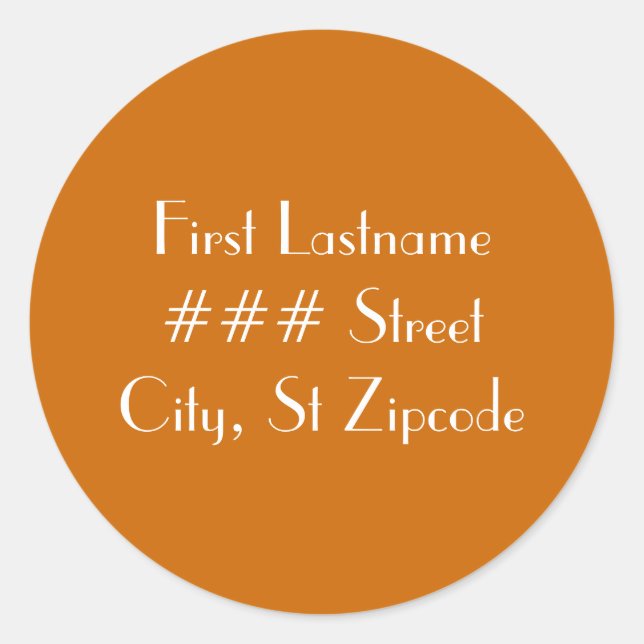 etiqueta del remite - personalice el Info (Anverso)