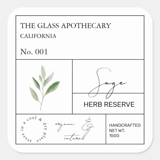 Etiqueta del sabio apothectivo (Anverso)