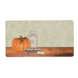 Etiqueta del tubo de calabaza