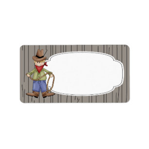 Etiqueta del vaquero del rodeo