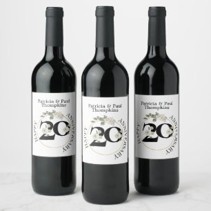 Etiqueta del vino ANIVERSARIO de 20 años