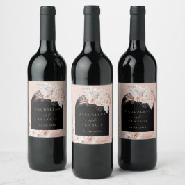 etiqueta del vino boho arch boda