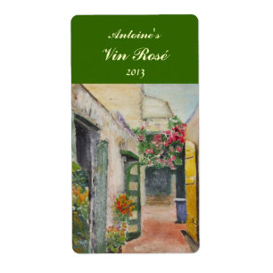 Etiqueta del vino de la alea floral
