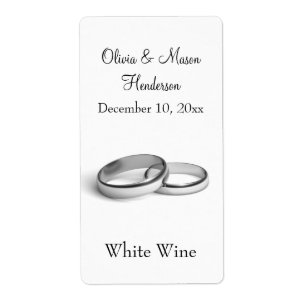Etiqueta del vino de la boda de la eternidad