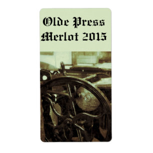 Etiqueta del vino de la vista de Letterpress