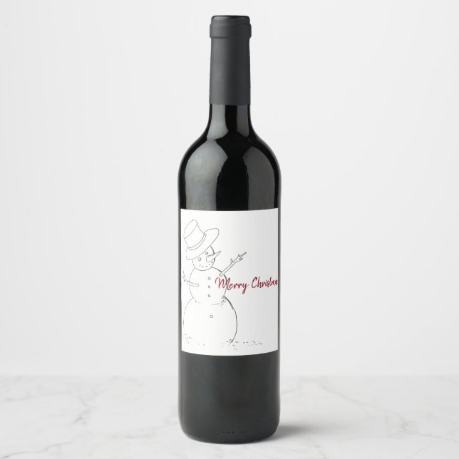 etiqueta del vino de los Navidades de nieve (Anverso)