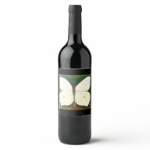 Etiqueta del vino de mariposa