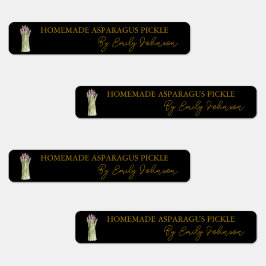 Etiqueta delgada de espárragos caseros