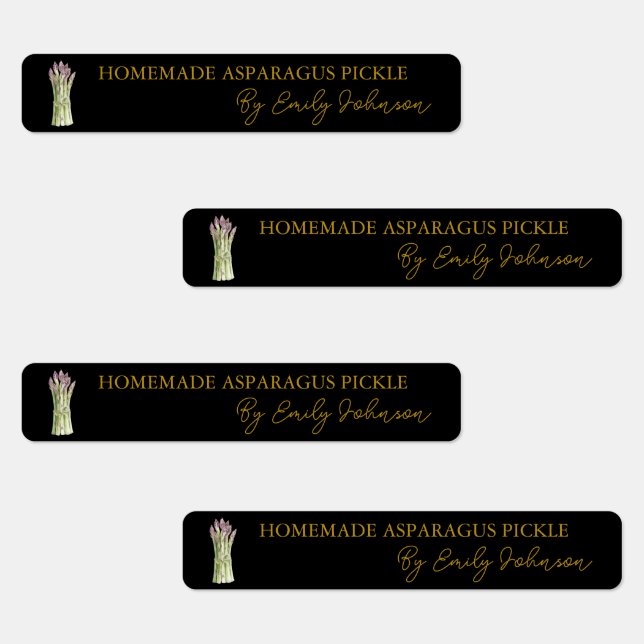 Etiqueta delgada de espárragos caseros (Grupo)