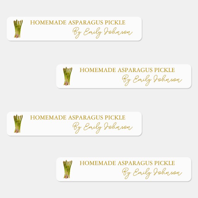 Etiqueta delgada de espárragos caseros (Grupo)