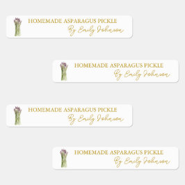 Etiqueta delgada de espárragos caseros
