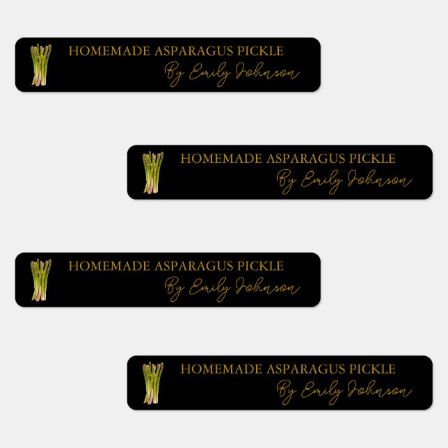 Etiqueta delgada de espárragos caseros (Grupo)