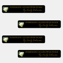 Etiqueta delgada de la lechona de coliflor casera