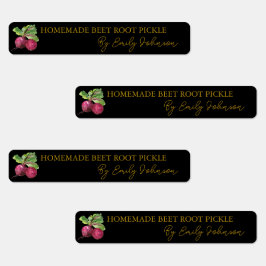 Etiqueta delgada de la raíz de la remolacha casera