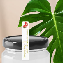 Etiqueta delgada de la salsa de tomate casera