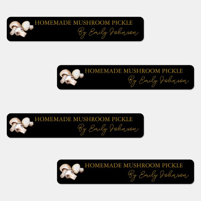 Etiqueta delgada de setas caseras (Grupo)