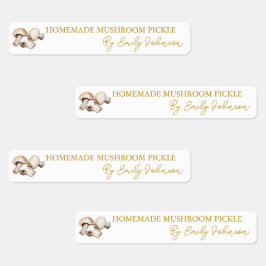 Etiqueta delgada de setas caseras