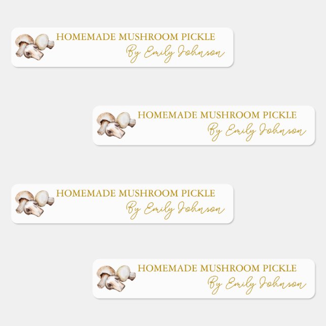 Etiqueta delgada de setas caseras (Grupo)