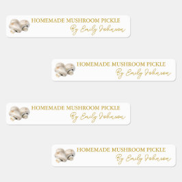 Etiqueta delgada de setas caseras