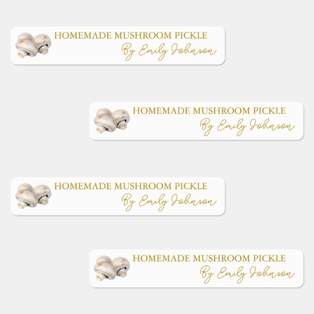 Etiqueta delgada de setas caseras (Grupo)