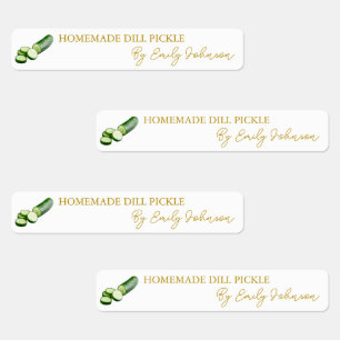 Etiqueta delgada Dill Pickle de pepino casera