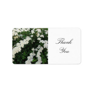 Etiqueta Delicado Floral Blanco Gracias