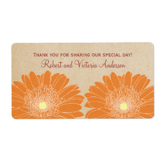 Etiqueta Delicados días de boda, Naranja