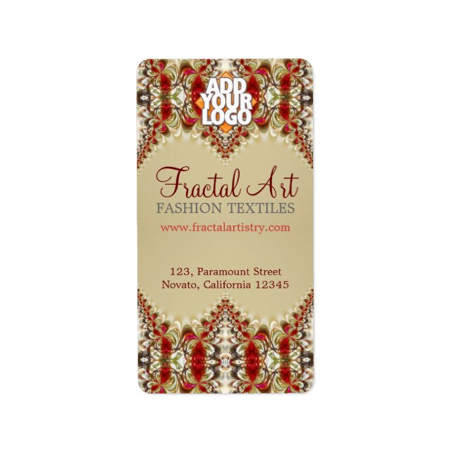 Etiqueta Delicate Earthy Fractal Artistry Address Labels (Frente)