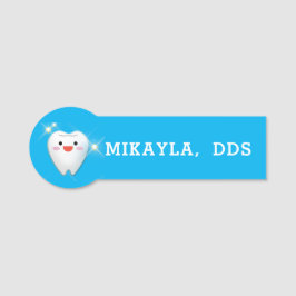 Etiqueta    DentalName feliz de dientes brillantes