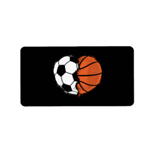 Etiqueta Deportes de corazón Fútbol Baloncesto Amante del b