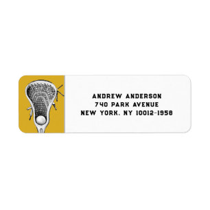 Etiqueta Deportes de Lacrosse de Oro