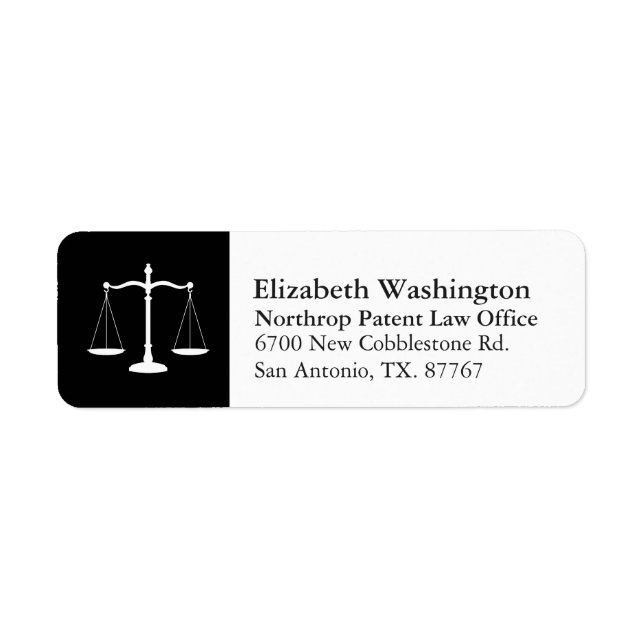 Etiqueta Derecho Profesional Justicia Escala Blanco Persona (Frente)