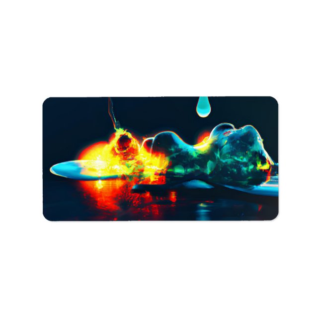 Etiqueta Derivación líquida brillante (Frente)