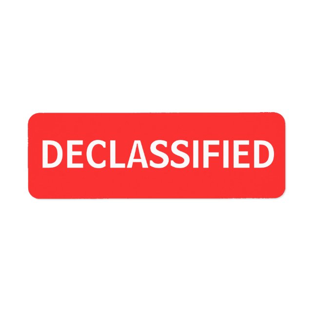 Etiqueta desclasificado (Frente)