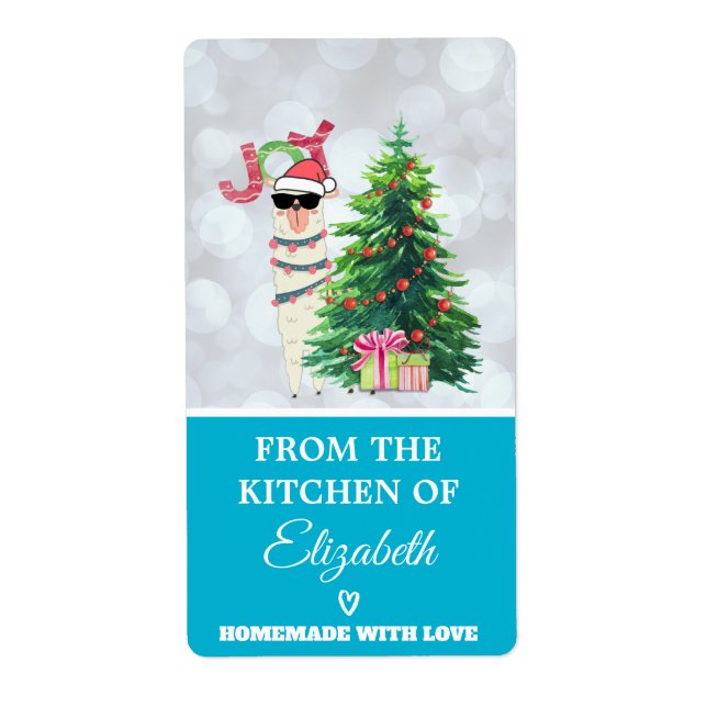 Etiqueta Desde la cocina de Navidades Llama (Frente)