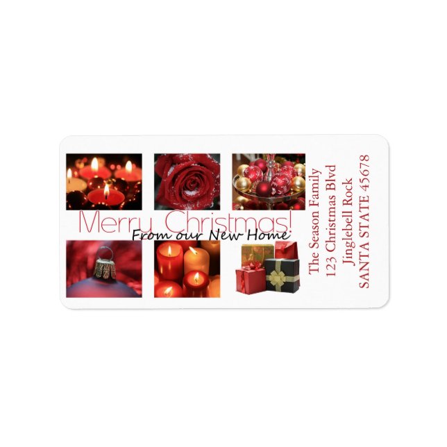 Etiqueta Desde nuestro nuevo collage de invierno en casa (Frente)