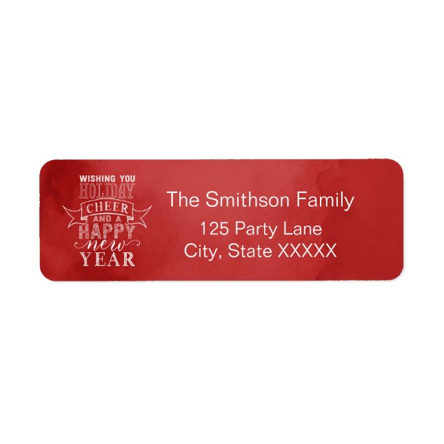 Etiqueta Deseándote La Salud De Las Fiestas | Dirección de  (Frente)