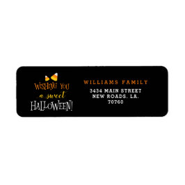 Etiqueta Deseándote Un Dulce Halloween