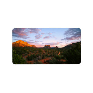 Etiqueta Desierto del amanecer de Sedona Arizona