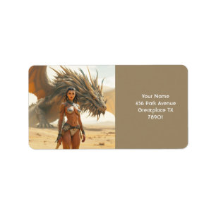 Etiqueta Desierto del dragón Chica