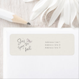 Etiqueta Despedida de soltera con nudo de lazo