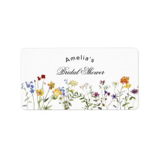 Etiqueta Despedida de Soltera Minimalista de Flores Silvest