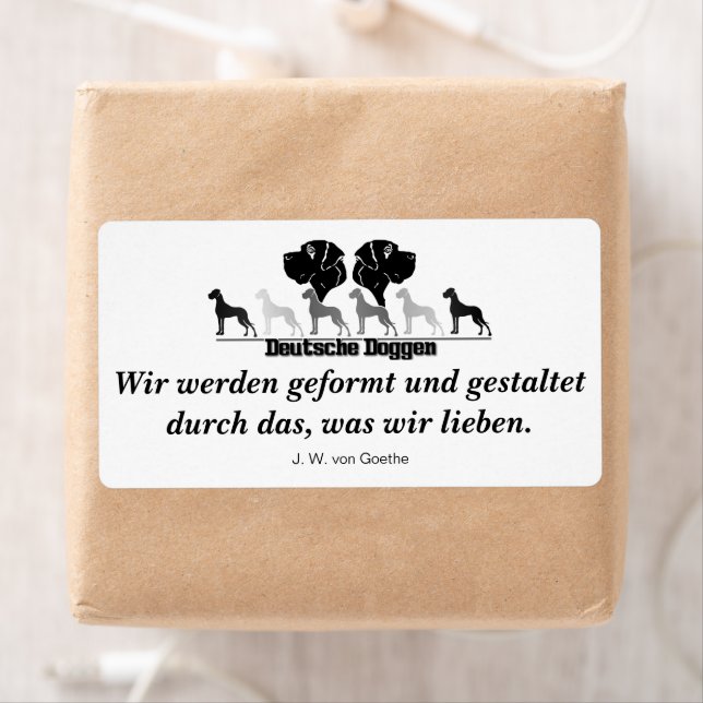 Etiqueta Deutsche Doggen Briefaufkleber (In situ)