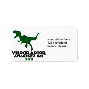 Etiqueta Día de Concienciación de Velociraptor 2011