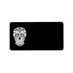 Etiqueta Día de la Calavera del Azúcar Muerto