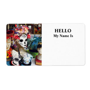 Etiqueta Día de la Máscara Muerta