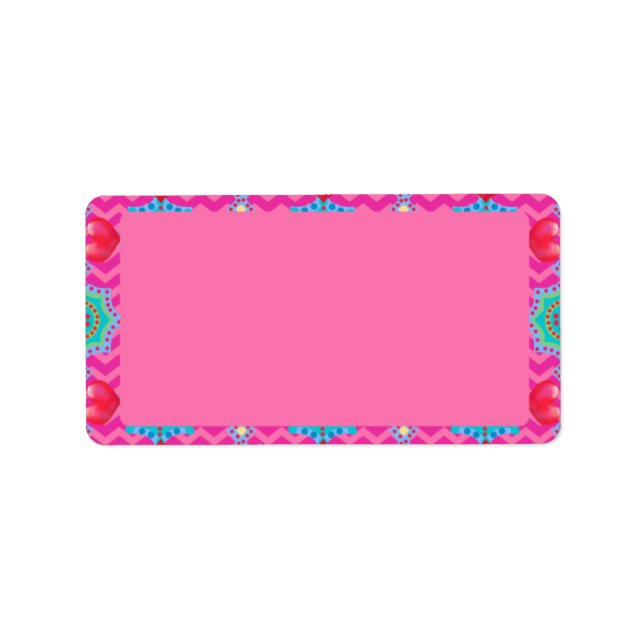 Etiqueta Día de San Valentín | Corazones y (Frente)