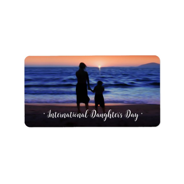 Etiqueta Día Internacional de la Hija (Frente)