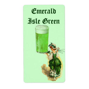 Etiqueta Día irlandés del St Patricks del verde de la